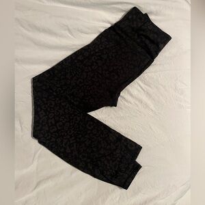 Black Leopard Cheetah Print Leggings Athleta
